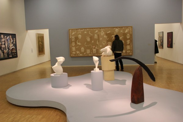 installation artistique au musée d'orsay à l'étage oeuvres modernes