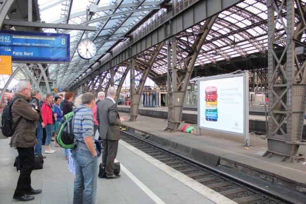 En attendant le train à Cologne